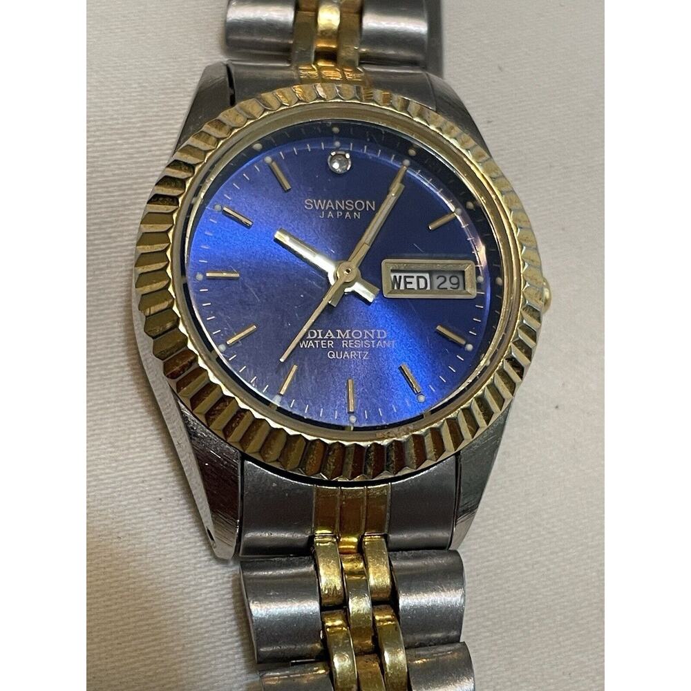 Swanson Diamond Watch Japan Water Resistant Needs New Battery
